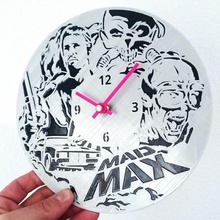reloj mad max art 2d wall clock stencil 3d print model - Mito3D