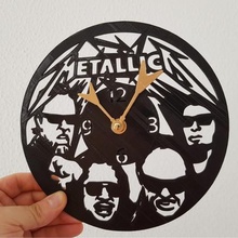 reloj de metallica art 3dlito l'horloge rock mur 3d print model - Mito3D