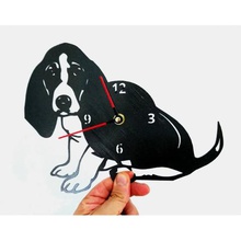 reloj perro art clock dog pared wall 3d print model - Mito3D