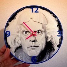 reloj regreso al futuro art wall clock doc back future 3dlito 3d print model - Mito3D