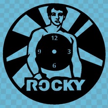 reloj de rocky casa wallclock rocoso 3dlito pared 3d print model - Mito3D