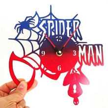 reloj spiderman v2 art clock pared wall 3d print model - Mito3D