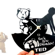 reloj de ted art 3dlito pared galería símbolos vinilo 3d print model - Mito3D