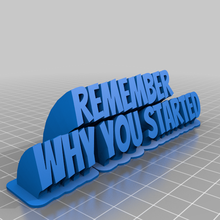 remember started plate customized office 3d print model - Mito3D