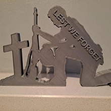 remembrance day forget poppy field supportless standing ornament art feild 1944 d-day conflict god poppies suffer peace war service men women jews silence england usa germany nazis nazi soldier decor deco love 3d print model - Mito3D