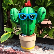 remind-me spikey home cactus plant reminder organizer fun easy planter cartoon character cute 3d print model - Mito3D