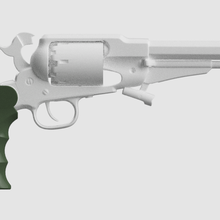 Remington 1858 ergonomique poignée v1 outil pistolet manipuler revolver 3d print model - Mito3D