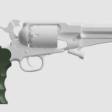 Remington 1858 ergonomisch Griff v2 Werkzeug Gewehr Revolver Pistole 3d print model - Mito3D
