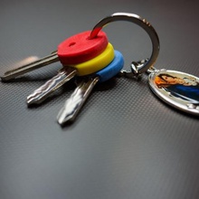 remix embedded-Schlüssel capcover verschiedenen Loch-position home eingebettete Metall - Schlüssel-Abdeckung key-tag Organisation 3d print model - Mito3D
