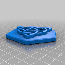 remix twist lock trick box topper - celtic knot alternate hex inset containers 3d print model - Mito3D