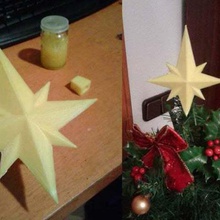 remix de la estrella del árbol navidad casa decoración 3d print model - Mito3D