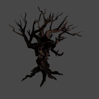 reste cendres monstre arbre Jeu arme Halloween 3d print model - Mito3D