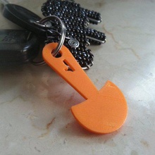 removable shopping trolley key 1 pln 2 2z home household supplies token chip cart keychain 3d print model - Mito3D