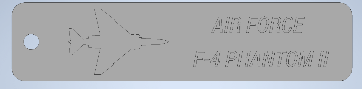 entfernen Flug 4 Phantom Schlüsselring Militär Flugzeug 3d print model - Mito3D
