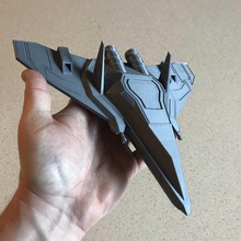 Remus niedrig poly Raumschiff 3d print model - Mito3D