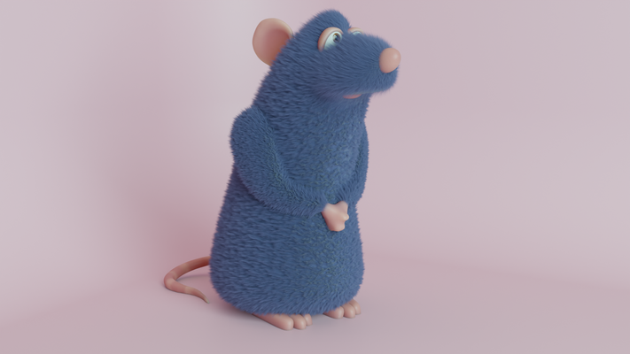 remy ratatouille art disney pixar rat paris animation ornement support 3d print model - Mito3D