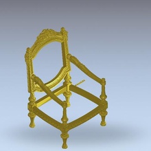 renaissance chair art 3d print model - Mito3D