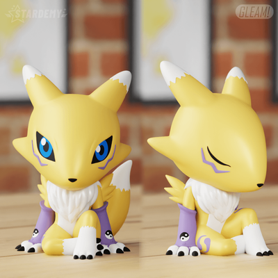 renamon chibi 2 modeller digimon terbiyecileri ruki nendoroid funko macera agumon terriermon şirin dinozor 3d print model - Mito3D