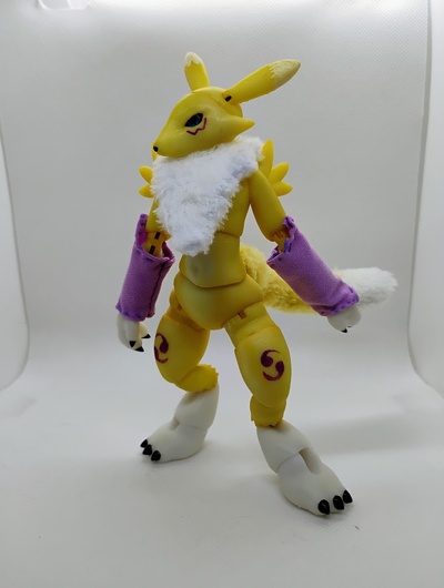 renamon puppe kunst bjd digimon zahl spielzeug verbunden 3d print model - Mito3D