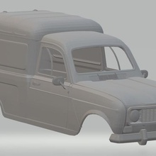renault 4 f4 imprimible cuerpo van juego furgoneta ranura scalextric shell rc radio el monitoreo coche tamiya miniz 1-10 1-32 1-18 1-24 3d print model - Mito3D