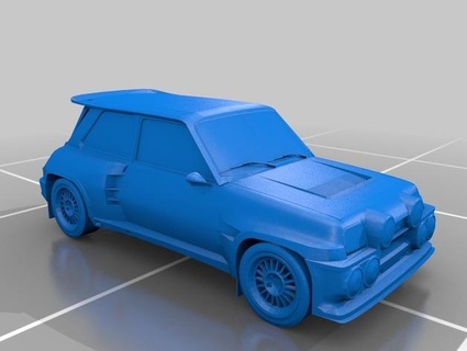 renault 5 rallye edition Game cars tunning detail only 3d print model - Mito3D