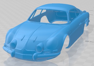 Renault alp a110 1600s yazdırılabilir vücut araba yuva ölçülü Tamiya rc miniz hobi mikro 3D print model - Mito3D