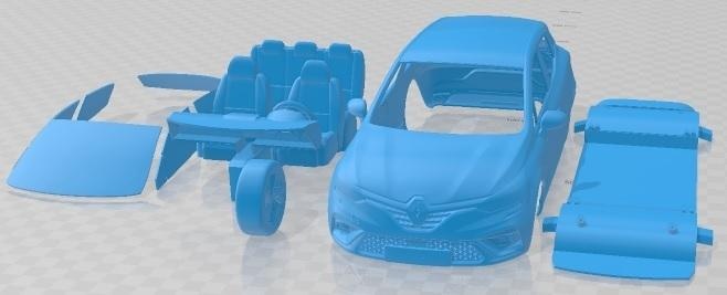 renault clio rs línea 2020 imprimible coche vehiculo espacio scalextric Tamiya rc miniz pasatiempo micro fundido presión 3d print model - Mito3D