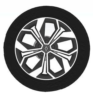 renault duster wheel renault duster wheel renault wheel wheel car wheel detail wheel high poly car wheels rim tire race wheel tire tread car accessories  3d print model - Mito3D