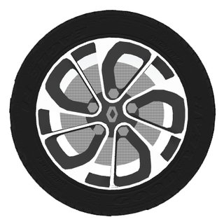 renault gagne roue voiture détail haute poly roues jante pneu course bande roulement accessoires 3d print model - Mito3D