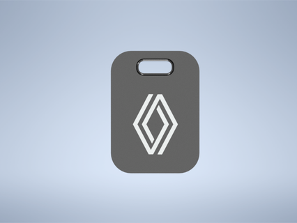 renault logo emblem keychain keyring 3d print model - Mito3D