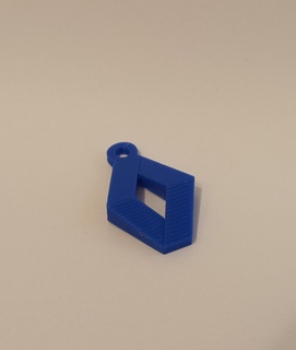 renault logotipo chave anel chaveiro renault fácil 3d print model - Mito3D
