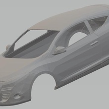 renault megane 3 coupe imprimible cuerpo del coche juego jannie coupé ranura scalextric shell rc radio el monitoreo tamiya miniz 1-10 1-32 1-18 1-24 3d print model - Mito3D