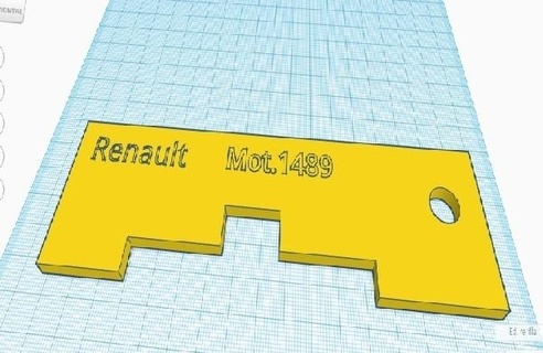 renault mot 1489 attrezzo arbol de levas k4m utensili 3d print model - Mito3D