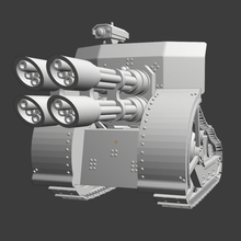renault modèle rapière quad Gatling laser pre supported 3d print model - Mito3D