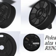 renault polia vidro levantador lift motor 3d print model - Mito3D