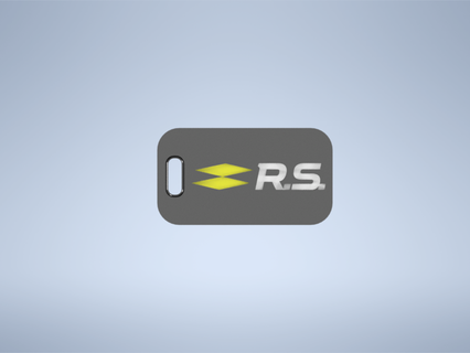 renault rs logo emblema portachiavi 3d print model - Mito3D