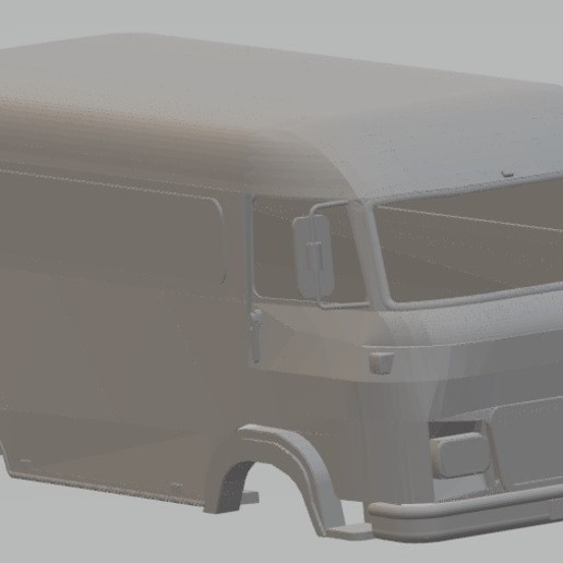 renault saviem yazdırılabilir vücut van oyun yuvası scalextric tamiya rc 3D print model - Mito3D