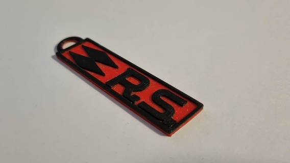 renault sport key ring logo rs 3d print model - Mito3D