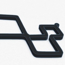 renault sport key ring fashion sports club clio car framework table decoration 3d print model - Mito3D