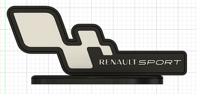 renault sports logo lampe lampe renault sports voiture renaultsports logo LED 3d print model - Mito3D