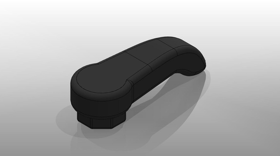 renault twingo seat ajust handle screw par stl cap 3d print model - Mito3D
