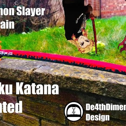 rengoku katana demone assassino Mugen treno moda uccisore demoni inosuke hashibira kyojurorengoku kyojuro nezuko kamado samurai spada tanjiro 3D print model - Mito3D