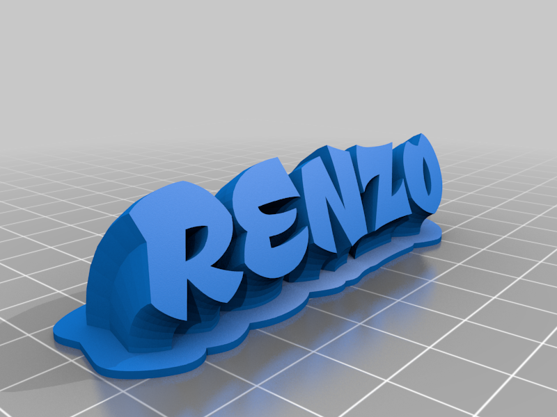 renzo personalizado oficina 3D print model - Mito3D