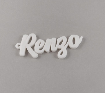 renzo keychain name pendant gadget jewel deco nanny 3d print model - Mito3D