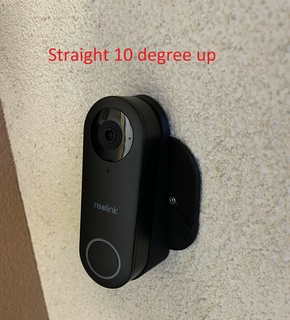 reolink doorbell wallmount straight 10up degrees mount cavity cam security bell 3d print model - Mito3D