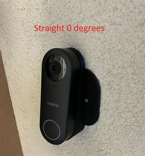 reolink doorbell wallmount striaght 0 degrees mount cavity cam security bell 3d print model - Mito3D