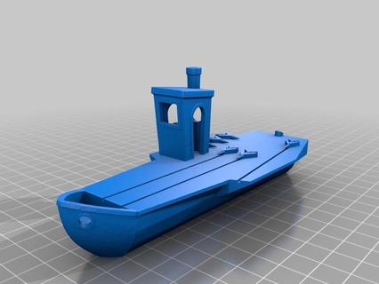 repaired nimitz benchy - starboard superstructure 3dbenchy aircraft carrier boat repair ship models 3d print model - Mito3D