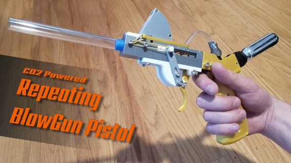 repeating co2 blow gun pistol toy dart 3d print model - Mito3D