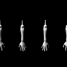 Ersatz Unterarme + Hände Monster weiblich Puppen 3d drucken erstellen Eiche 3d print model - Mito3D