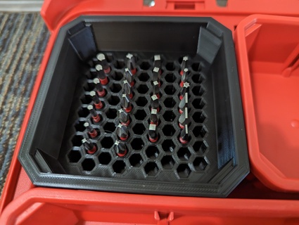 Ersatz Milwaukee flach Behälter verhexen Halter Unterstützung Auspacken Veranstalter klein Bits bisschen 3d print model - Mito3D